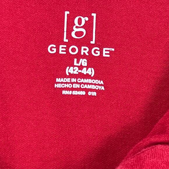George Short Sleeve Red Polo Collared  Work Shirts Large (42-44) Bundle of Two - Picture 3 of 11